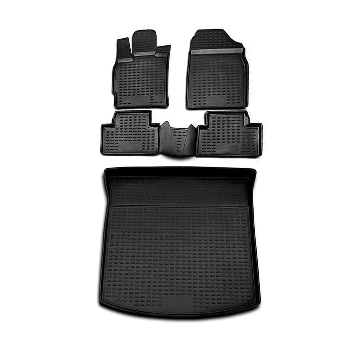 Mazda CX-7 Floor-Trunk Mats - Omac - 3D - Black - '10-'12